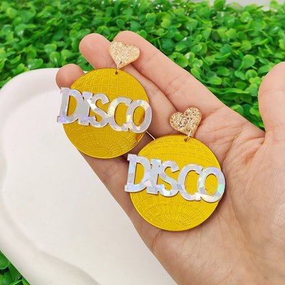 80s Disco Reflective Dangle Stud Earrings