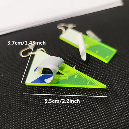 Ruler Dangle Stud Earrings