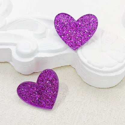 Glittery Heart Stud Earring
