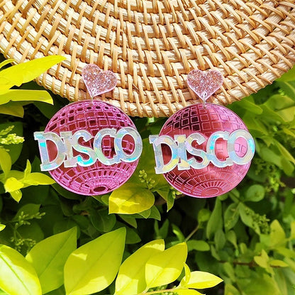80s Disco Reflective Dangle Stud Earrings