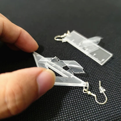 Ruler Dangle Stud Earrings