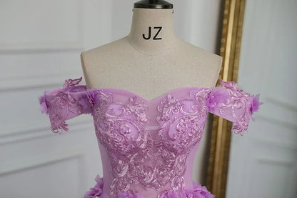 Sweetheart Off-The-Shoulder Tulle Floor-Length Quinceanera Dress