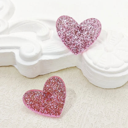 Glittery Heart Stud Earring