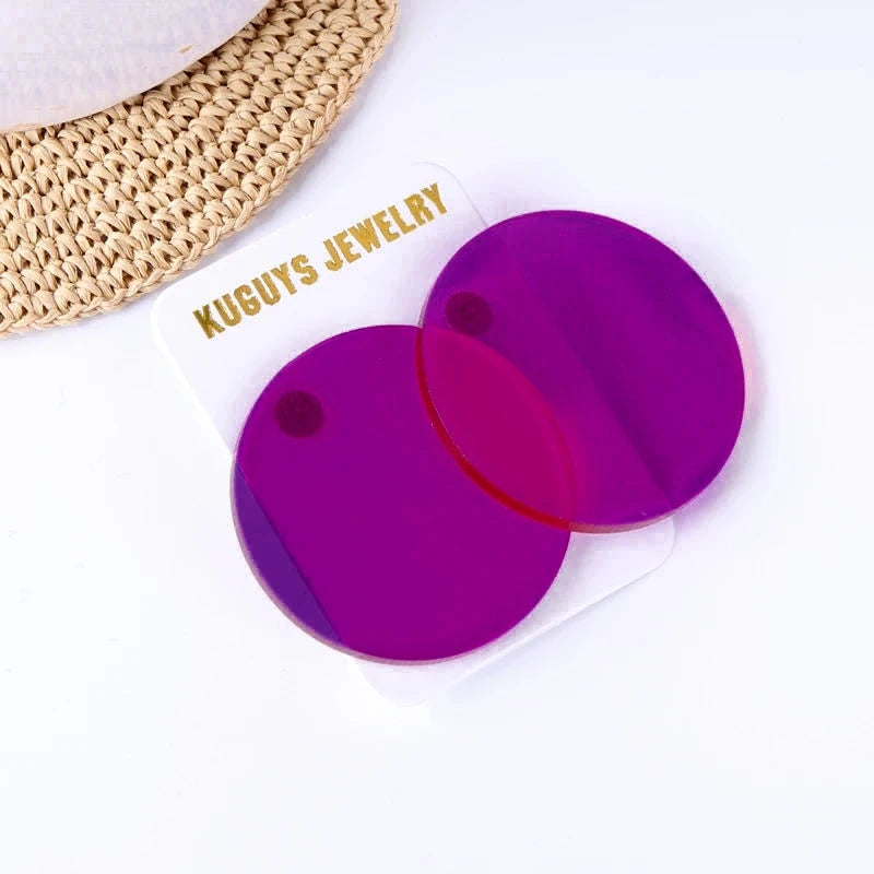 Round Dangle Stud Earrings