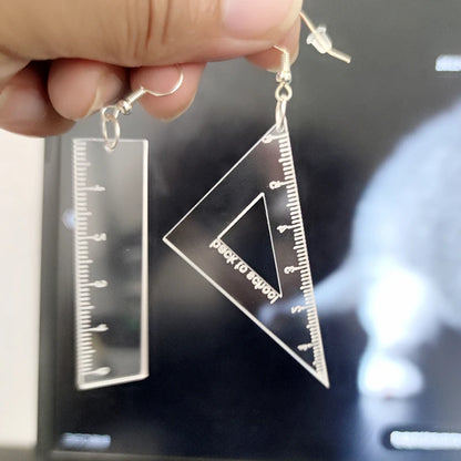 Ruler Dangle Stud Earrings