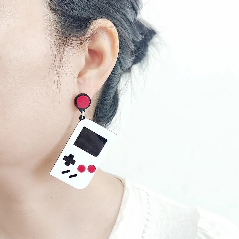 Game Console Dangle Stud Earrings