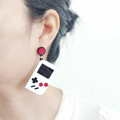 Game Console Dangle Stud Earrings