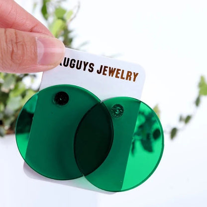 Round Dangle Stud Earrings