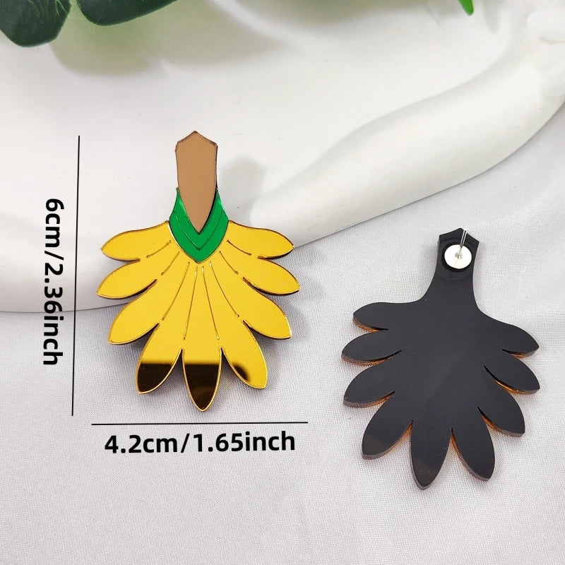 Floral Dangle Stud Earrings