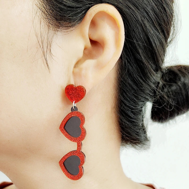 Sunglasses Dangle Stud Earrings