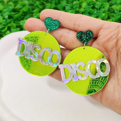 80s Disco Reflective Dangle Stud Earrings