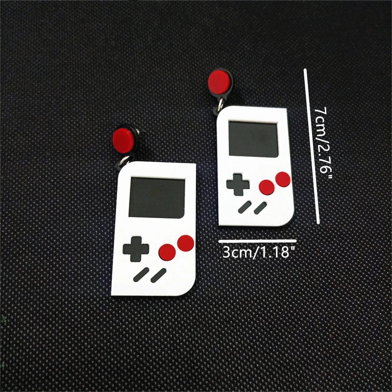 Game Console Dangle Stud Earrings