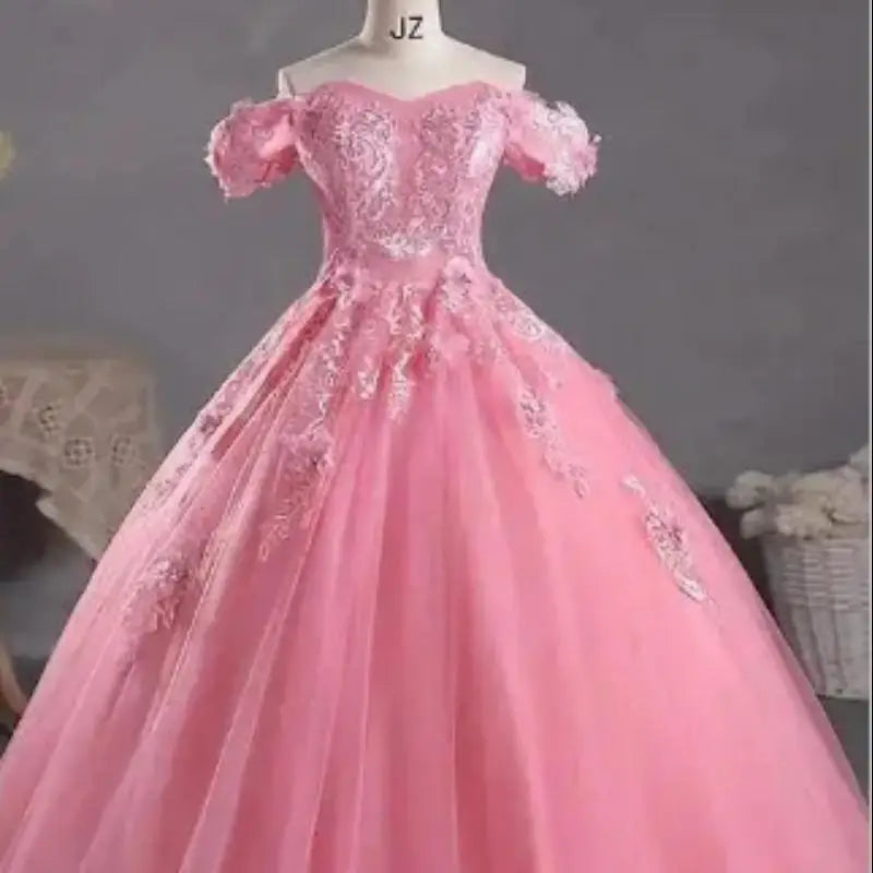 Sweetheart Off-The-Shoulder Tulle Floor-Length Quinceanera Dress