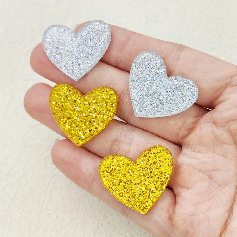 Glittery Heart Stud Earring