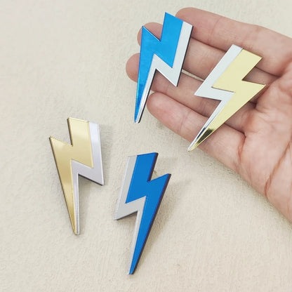 Bicolor Thunder Dangle Stud Earrings
