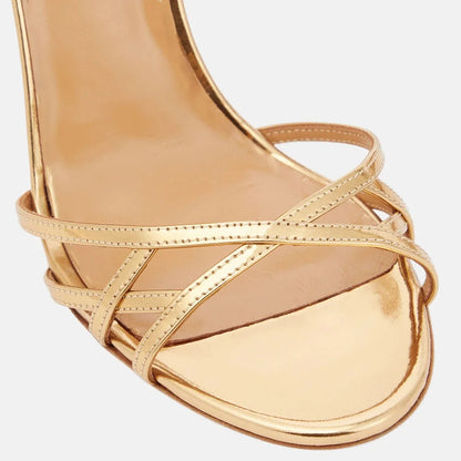 Sandals Peep Toe High Heels Cross Straps Slingback Buckle Strap