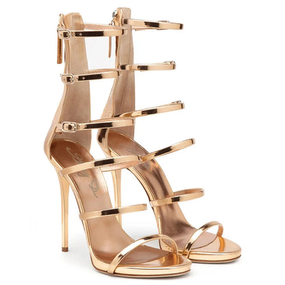 Sandals Open Toe High Heels Stiletto Buckle Strap