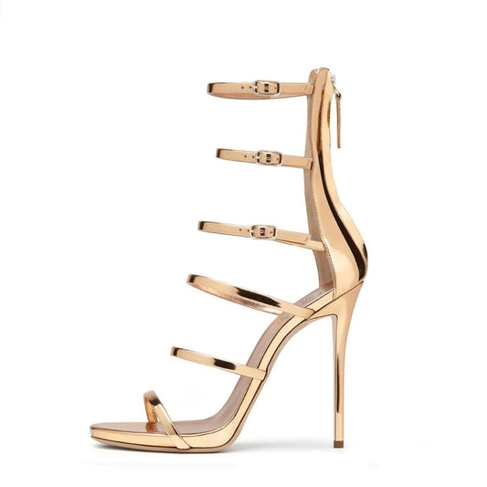 Sandals Open Toe High Heels Stiletto Buckle Strap