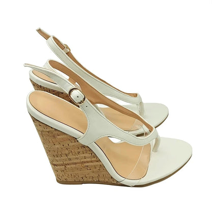 Wedge Flip Flops High Heels Sandals Back Strap