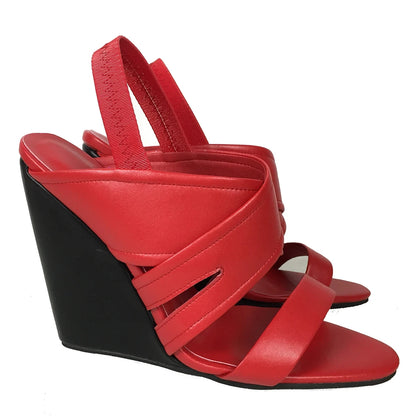 High Heels Wedges Sandals Back Strap