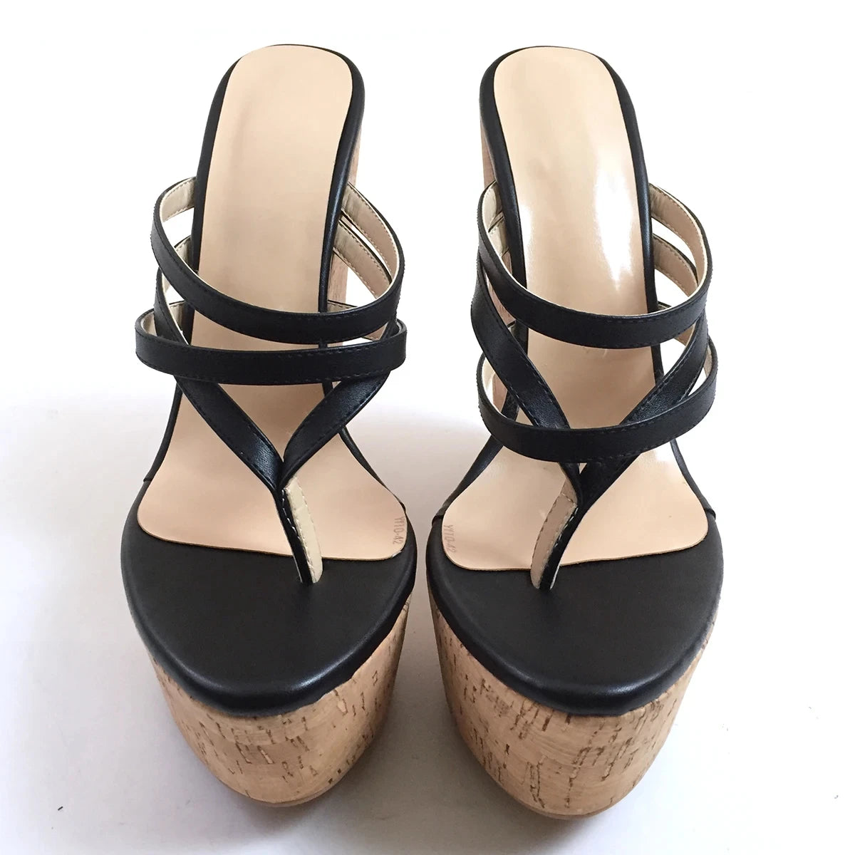 Wedge Sandals Flip Flops Strappy High Heels Platform Slip On Mules