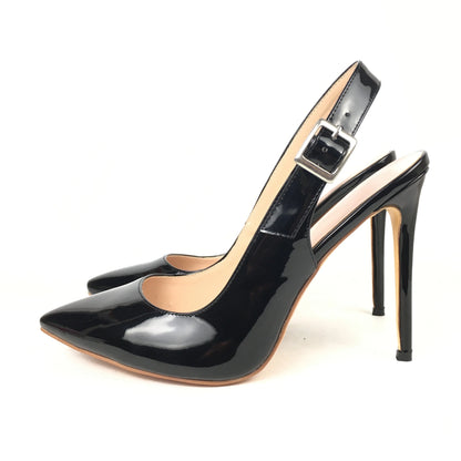 Sandals Pointed Toe High Heels Slingback Buckle Strap