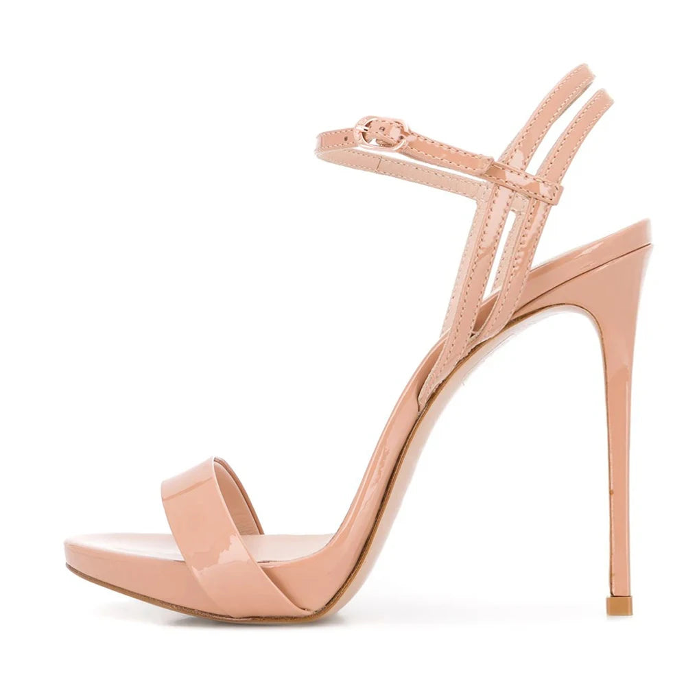 Sandals Open Toe High Heel Ankle Buckle Stilettos