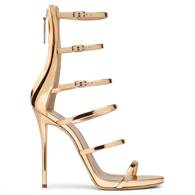 Sandals Open Toe High Heels Stiletto Buckle Strap