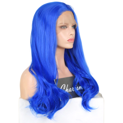 Blue Wavy Lace Front Wig