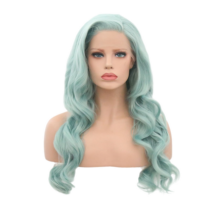 Mint Wavy Lace Front Wig