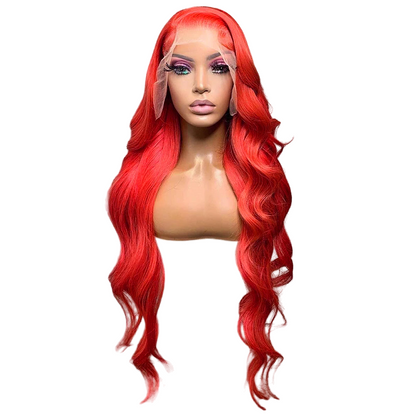 Red Wavy Lace Front Wig