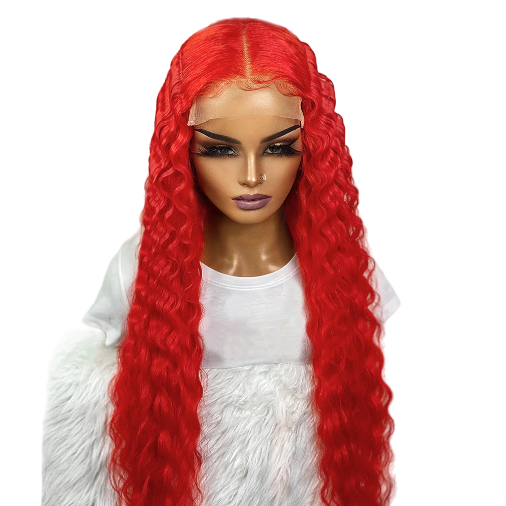 Red Wavy Lace Front Wig