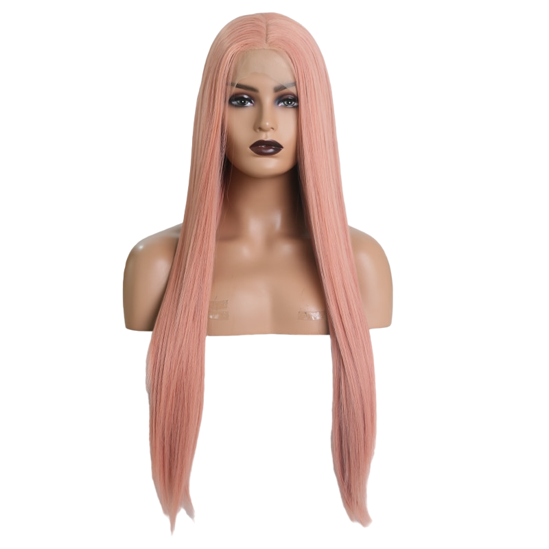 Pink Straight Lace Front Wig