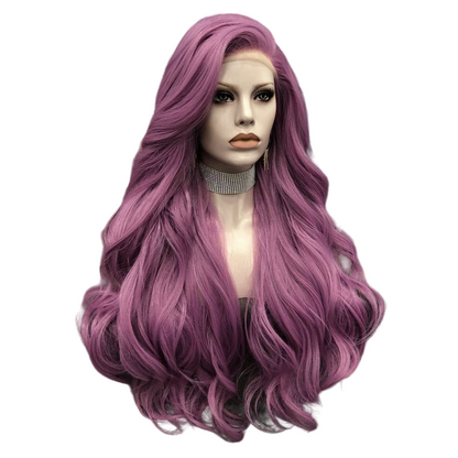 Purple Wavy Lace Front Wig