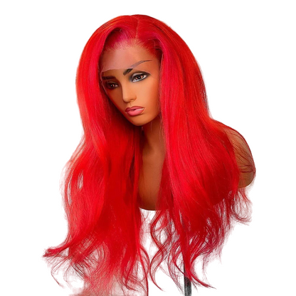 Red Wavy Lace Front Wig