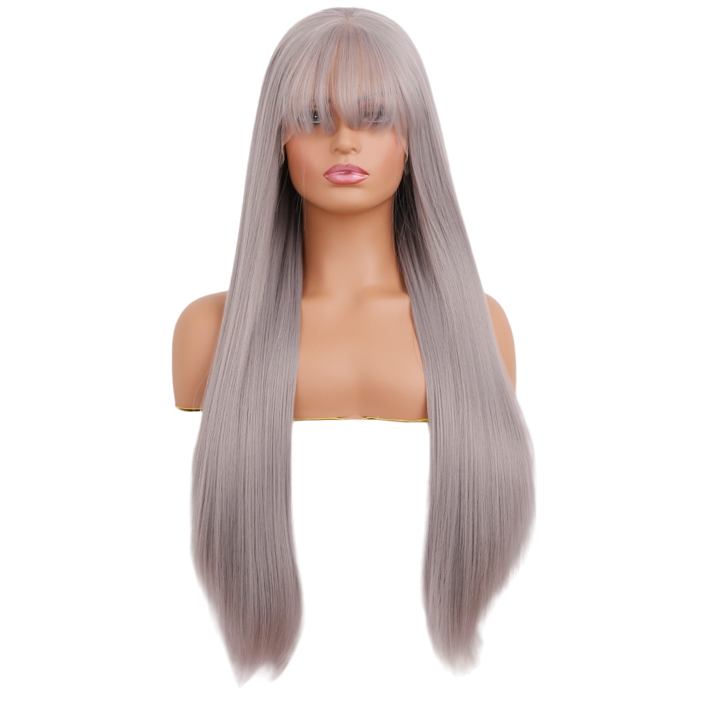 Silver Straight Lace Front Wig