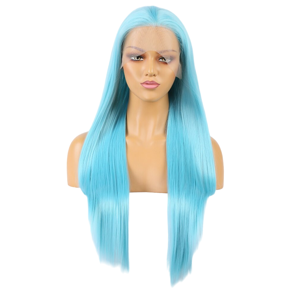 Blue Straight Lace Front Wig