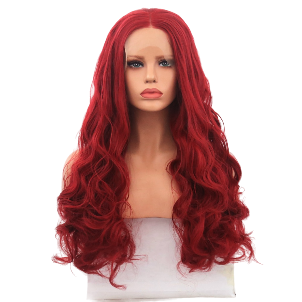 Red Wavy Lace Front Wig