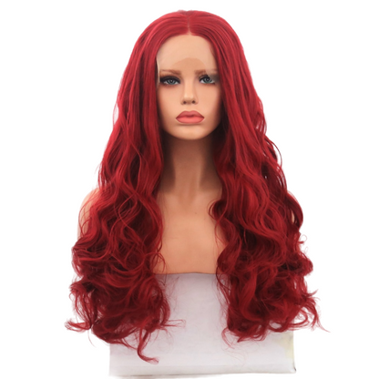 Red Wavy Lace Front Wig