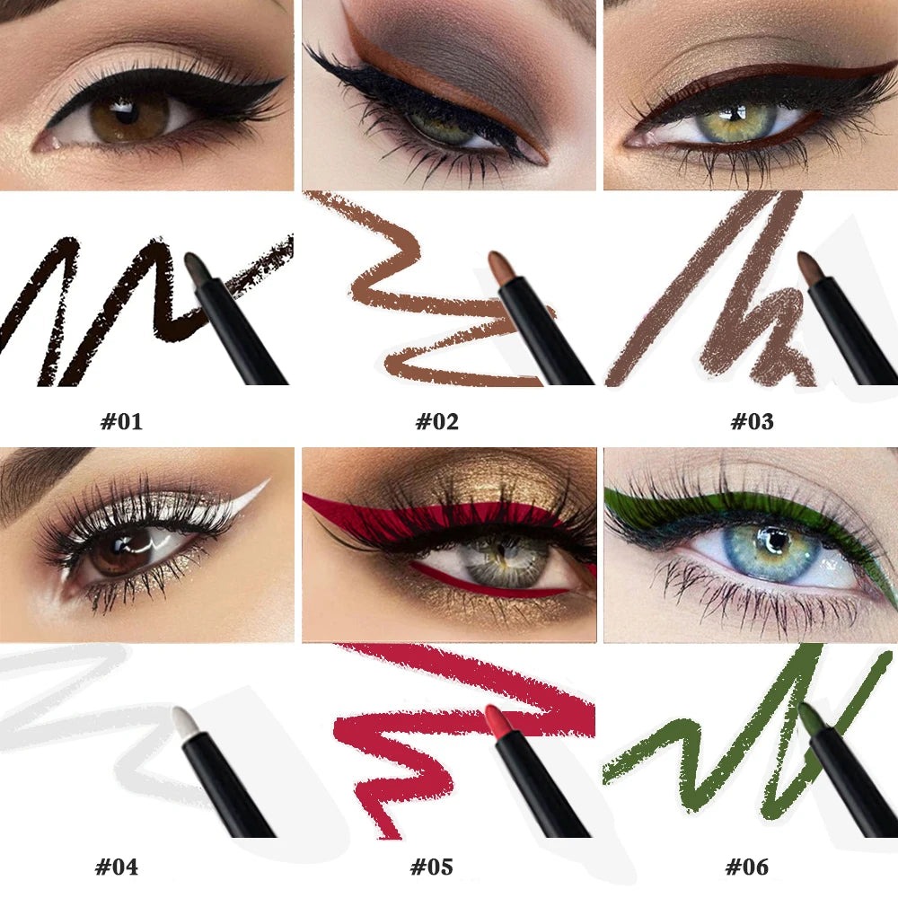 6-Pack Long-lasting Easy To Wear Eyeliners