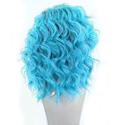 Ombre Blue Wavy Lace Front Wig