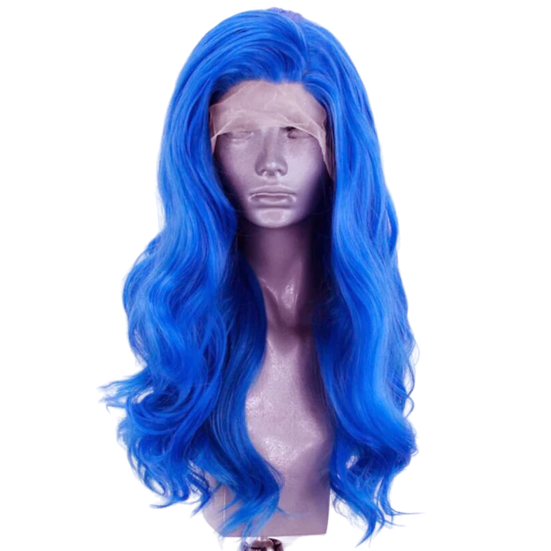 Blue Wavy Lace Front Wig