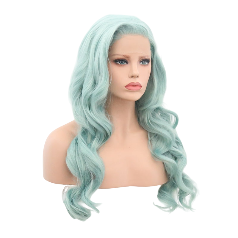 Mint Wavy Lace Front Wig