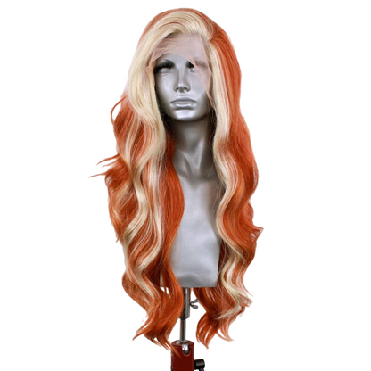 Ginger and Blonde Wavy Lace Front Wig