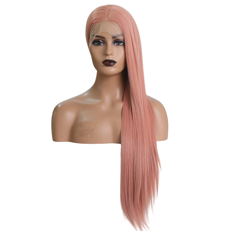 Pink Straight Lace Front Wig