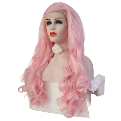 Pink Wavy Lace Front Wig