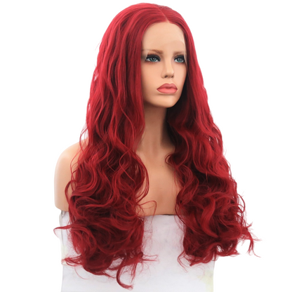 Red Wavy Lace Front Wig