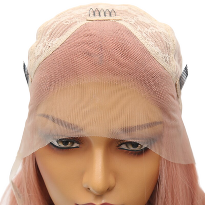 Pink Wavy Lace Front Wig