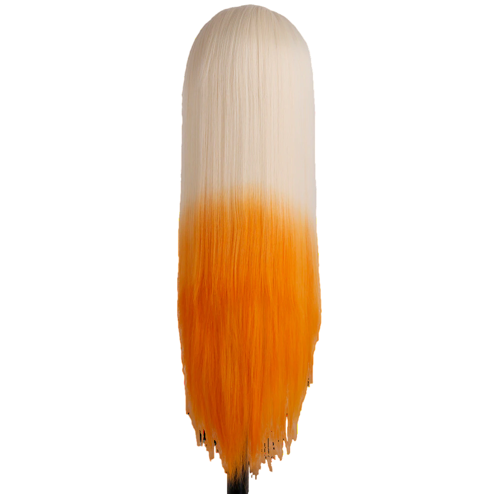 Blonde and Orange Straight Synthetic Lace Front Wig