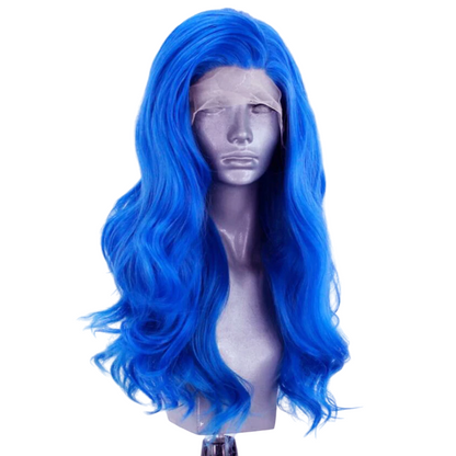 Blue Wavy Lace Front Wig